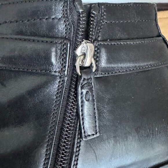 Tabitha Simmons Windle Black Leather Pointy Toe Silver Buckle  Ankle Boot Size 8 - Picture 12 of 16